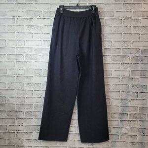 EUC Zara Elastic Waist Pull On Pin Stripe Pants Black Size Medium